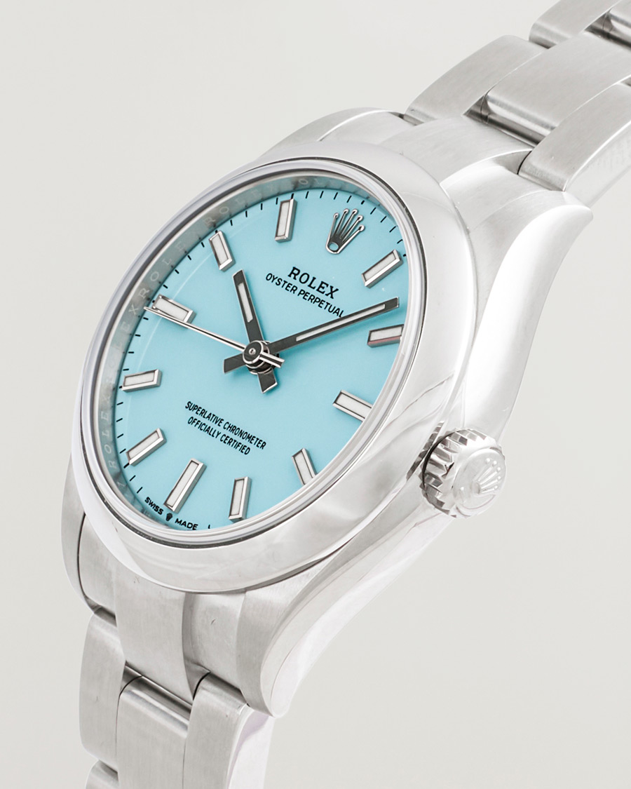 Hombres | Rolex Pre-Owned Oyster Perpetual 31 Turquoise | Rolex Pre-Owned | Oyster Perpetual 31 Turquoise