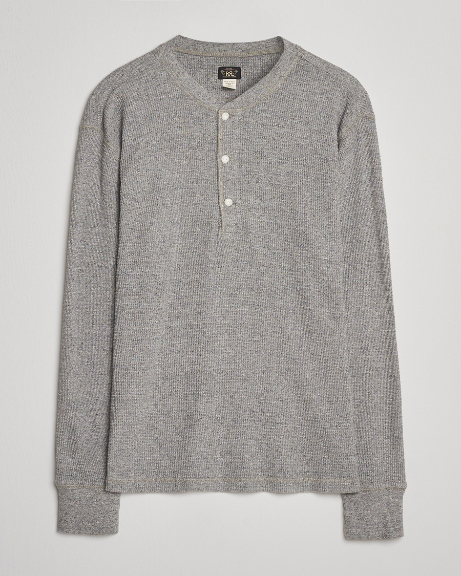 Hombres | Jerséis y prendas de punto | RRL | Long Sleeve Henley Grey