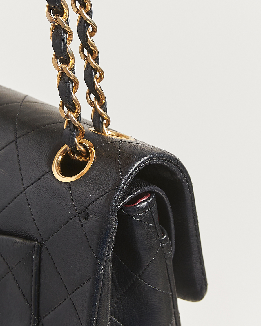 Hombres | Chanel Pre-Owned Classic Double Flap Small Lambskin  Black | Chanel Pre-Owned | Classic Double Flap Small Lambskin  Black