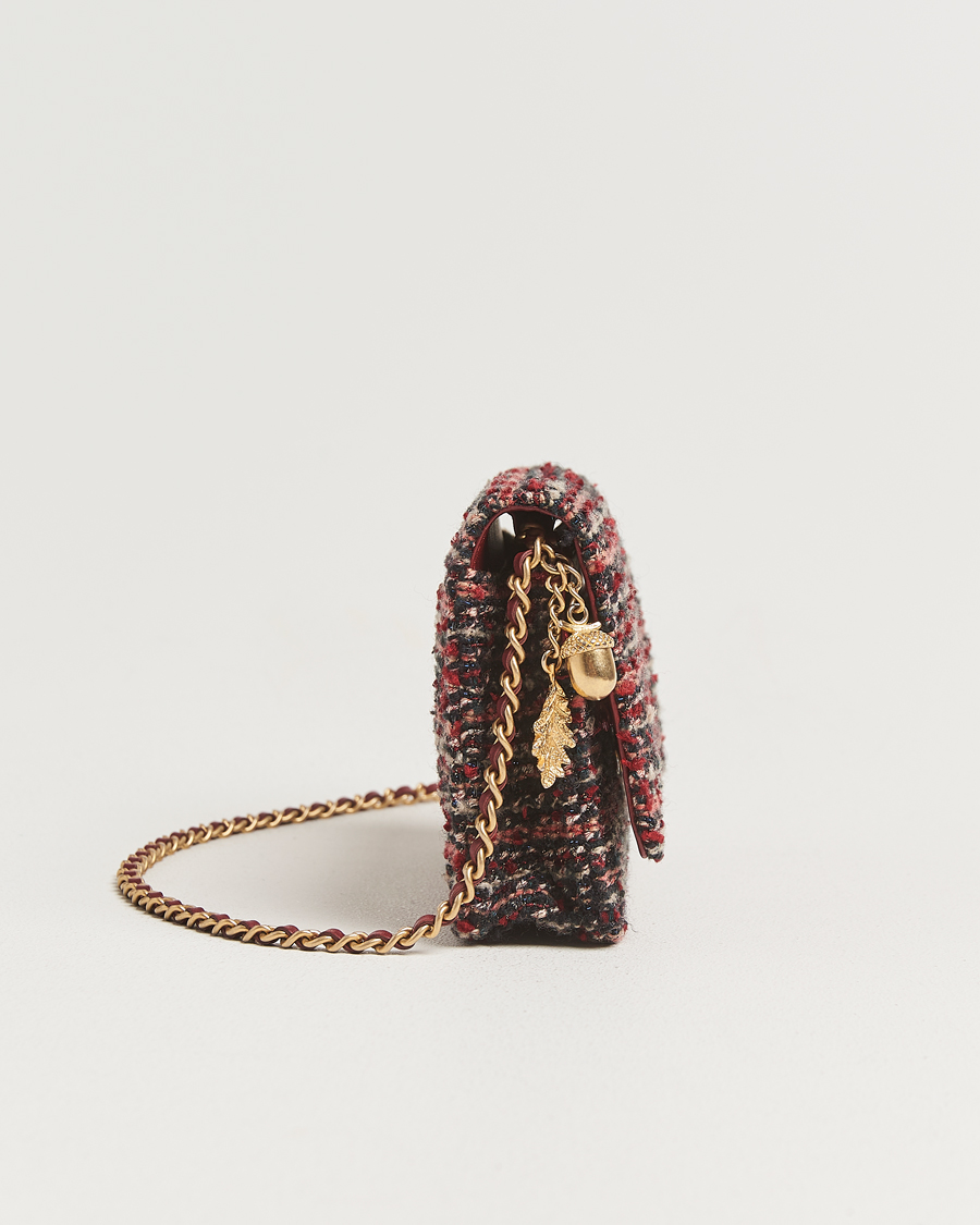Hombres | Pre-Owned & Vintage Bags | Chanel Pre-Owned | Tweed Wallet On Chain Red