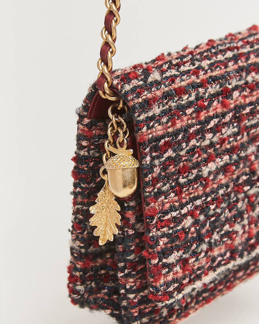 Hombres | Pre-Owned & Vintage Bags | Chanel Pre-Owned | Tweed Wallet On Chain Red