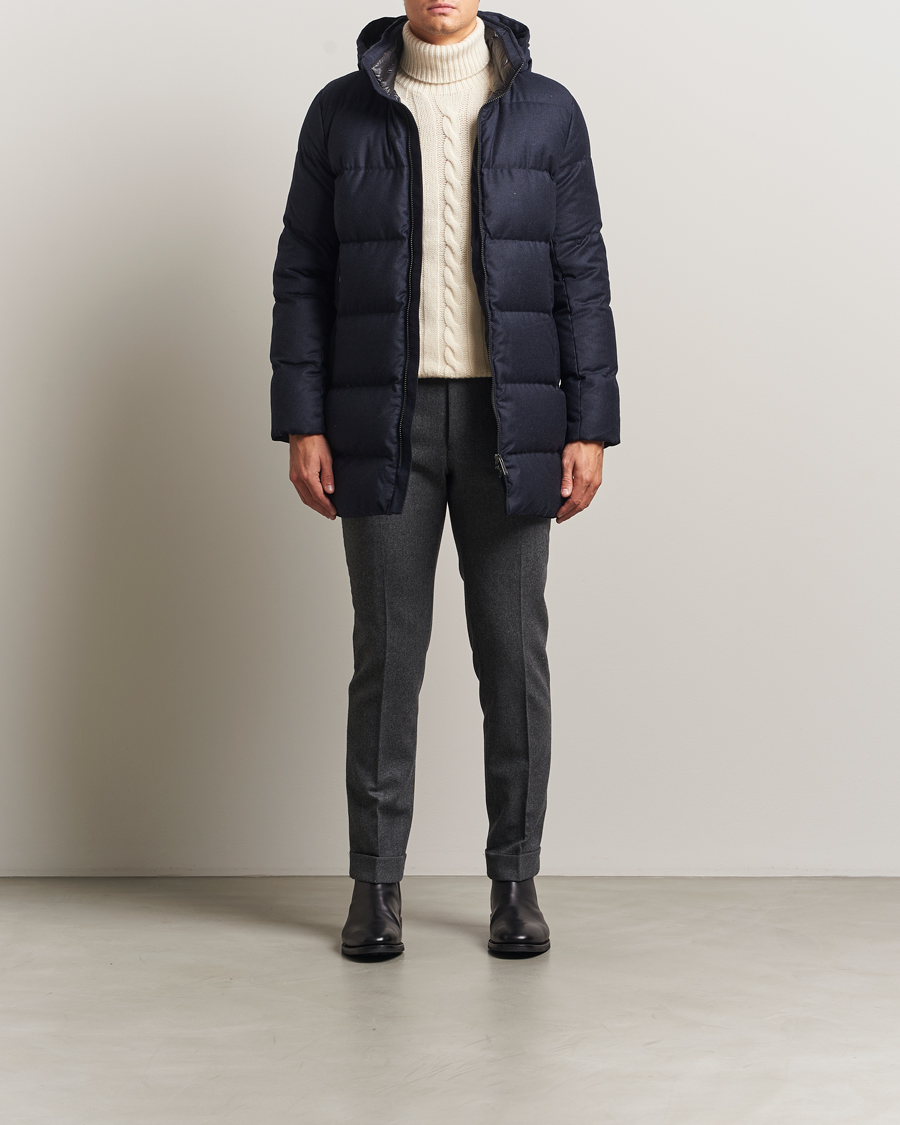 Hombres | Abrigos y chaquetas | UBR | Concorde Wool Parka Savile Dark Navy Melange