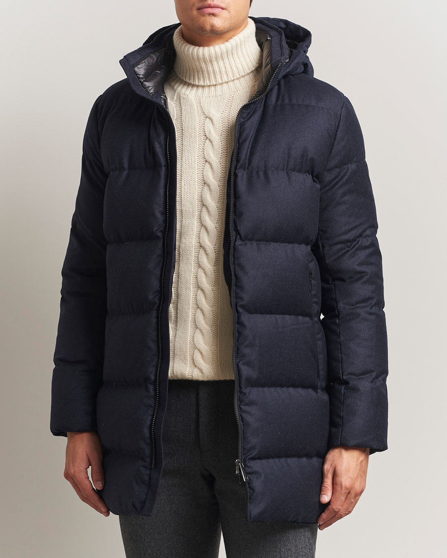Hombres | Abrigos y chaquetas | UBR | Concorde Wool Parka Savile Dark Navy Melange
