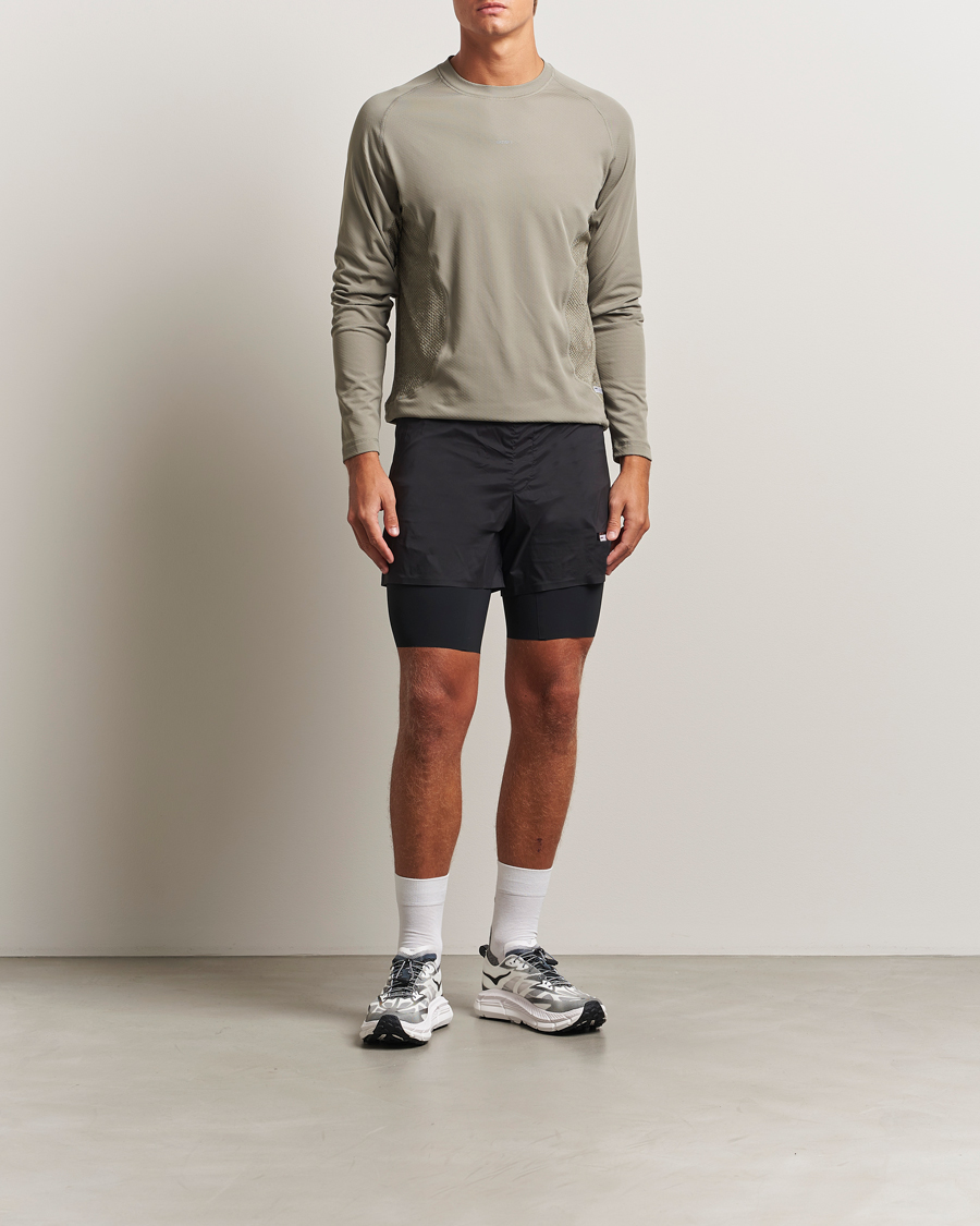 Hombres | Camisetas | Satisfy | FuzzFleece Octa Long Sleeve T-Shirt Vetiver