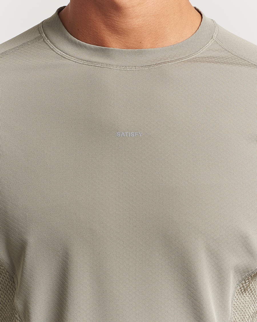 Hombres | Camisetas | Satisfy | FuzzFleece Octa Long Sleeve T-Shirt Vetiver