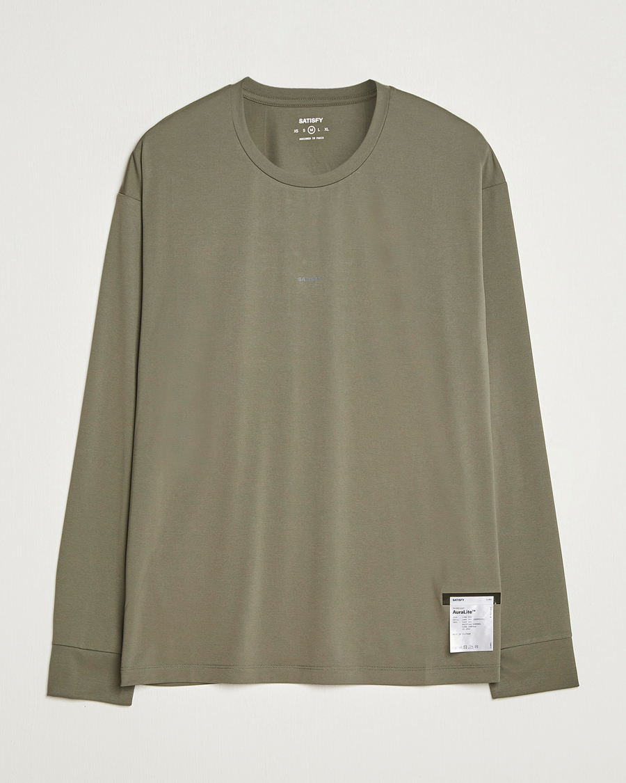 Hombres | Camisetas | Satisfy | AuraLite Long Sleeve T-Shirt Dusty Olive