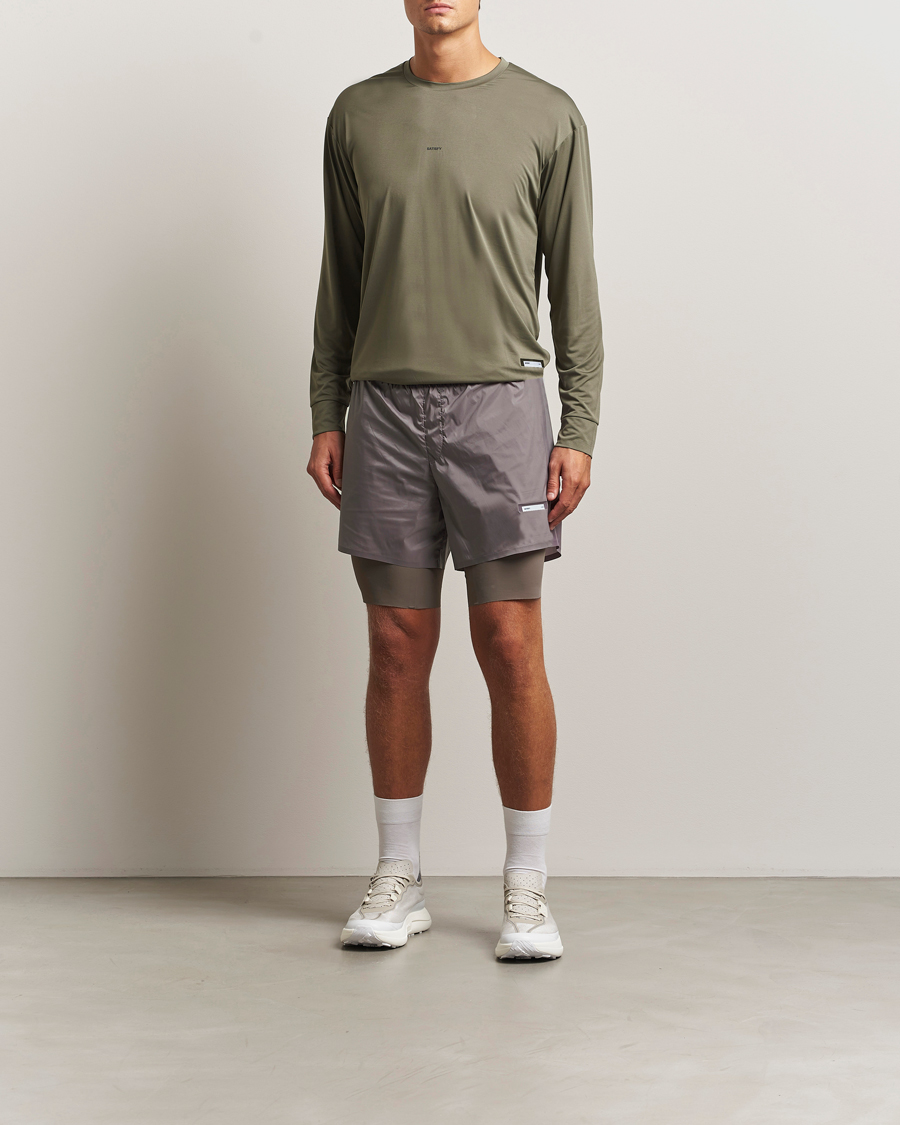 Hombres | Camisetas | Satisfy | AuraLite Long Sleeve T-Shirt Dusty Olive