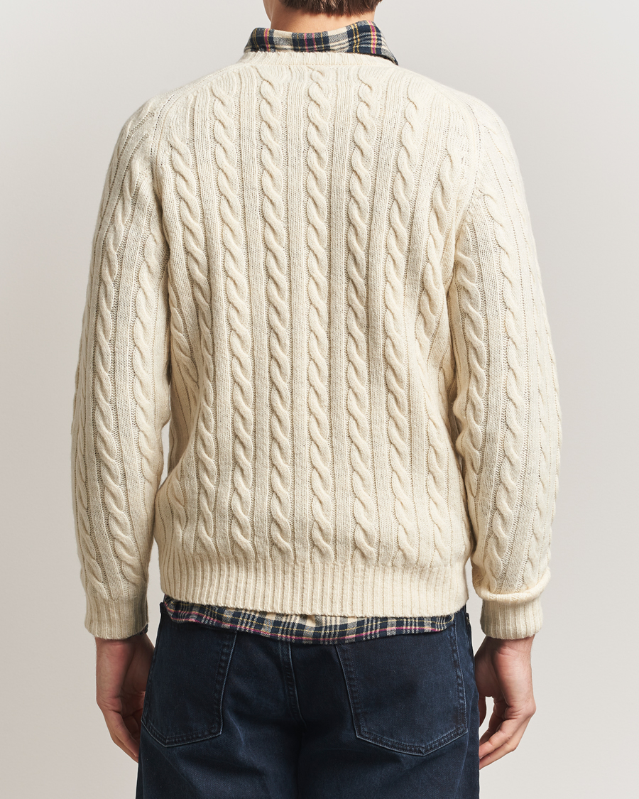 Hombres | Jerséis y prendas de punto | BEAMS PLUS | Cable Crew Neck Sweater Off White