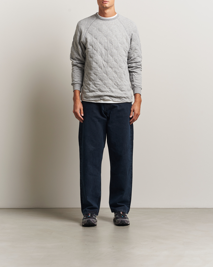 Hombres | Jerséis y prendas de punto | BEAMS PLUS | MIL Quilt Crew Neck Grey