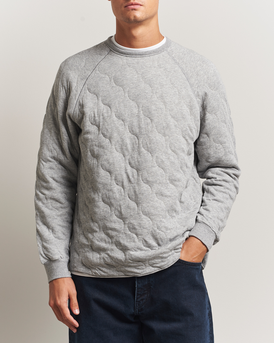 Hombres | Jerséis y prendas de punto | BEAMS PLUS | MIL Quilt Crew Neck Grey
