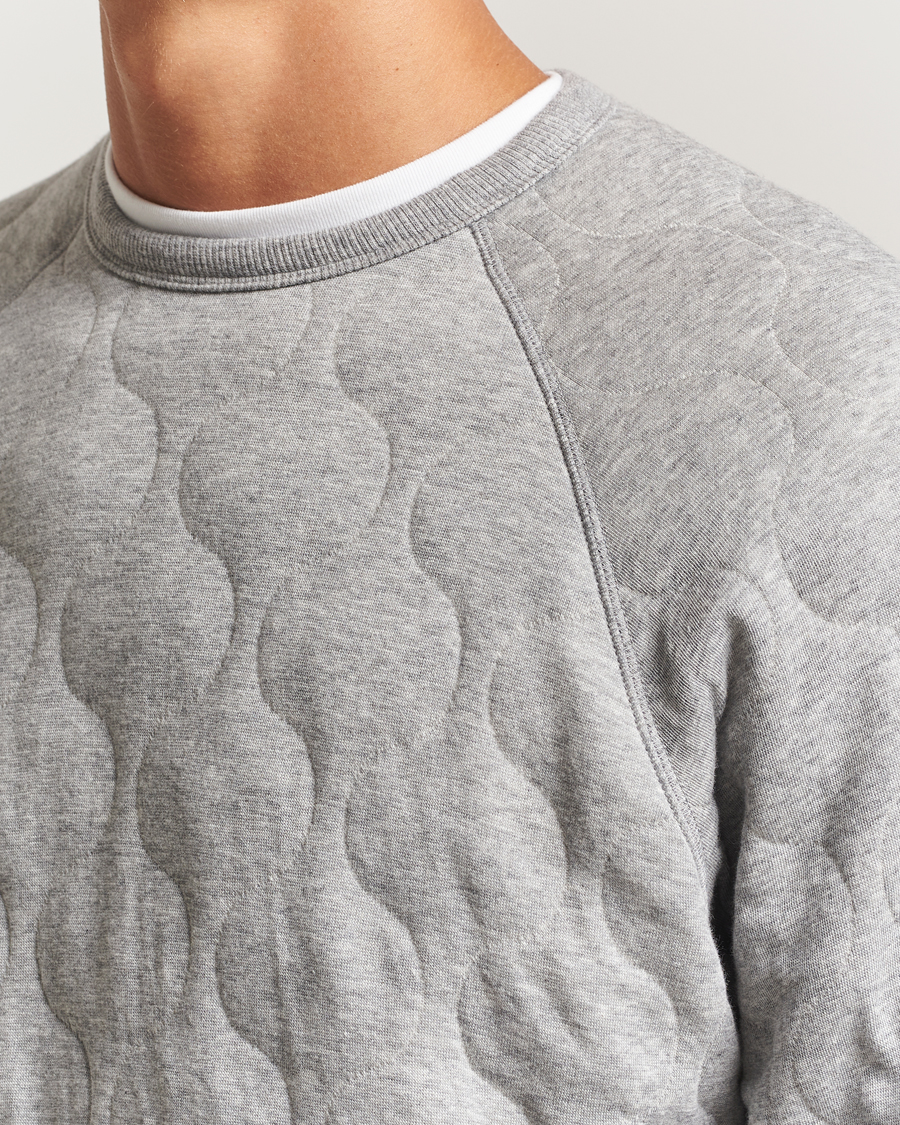 Hombres | Jerséis y prendas de punto | BEAMS PLUS | MIL Quilt Crew Neck Grey