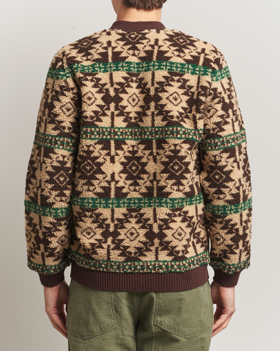 Hombres | Jerséis y prendas de punto | BEAMS PLUS | Boa Fleece Cardigan Brown