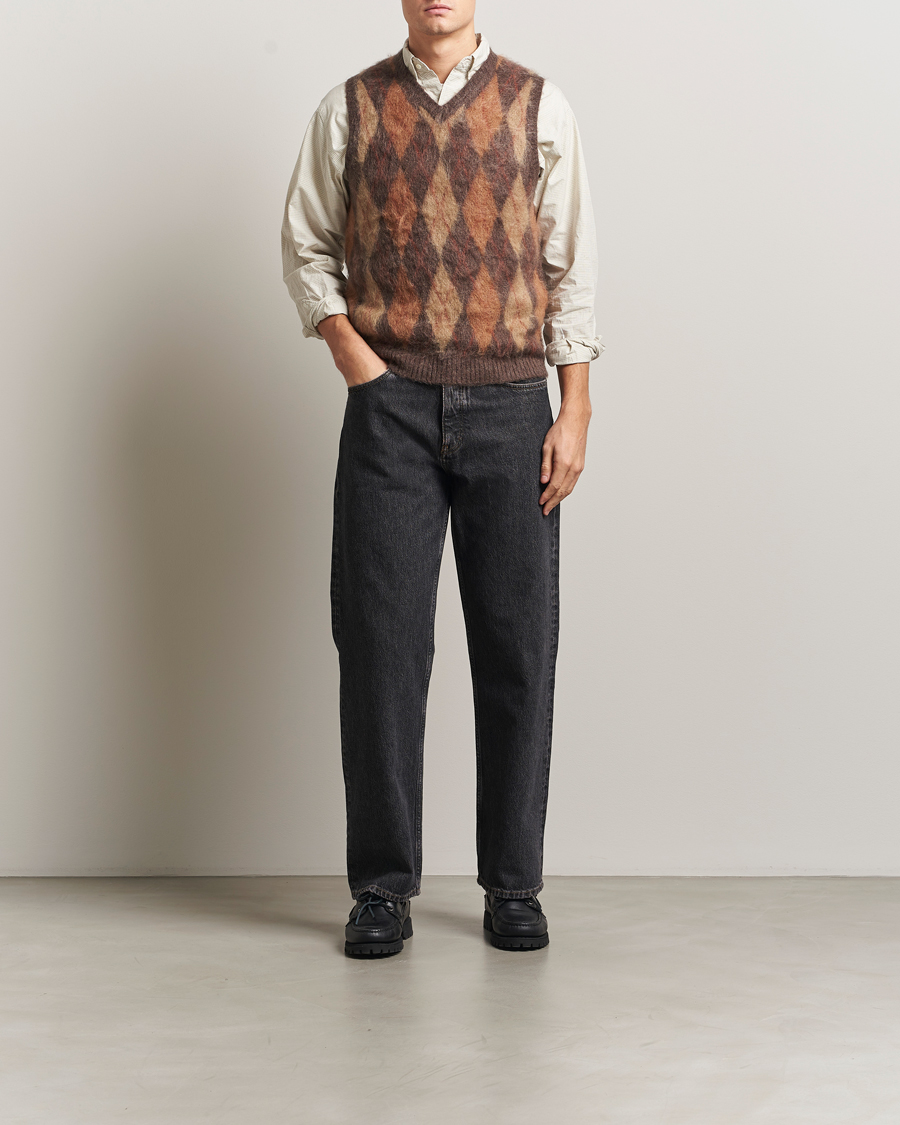 Hombres | Jerséis y prendas de punto | BEAMS PLUS | Mohair Knit Vest Brown