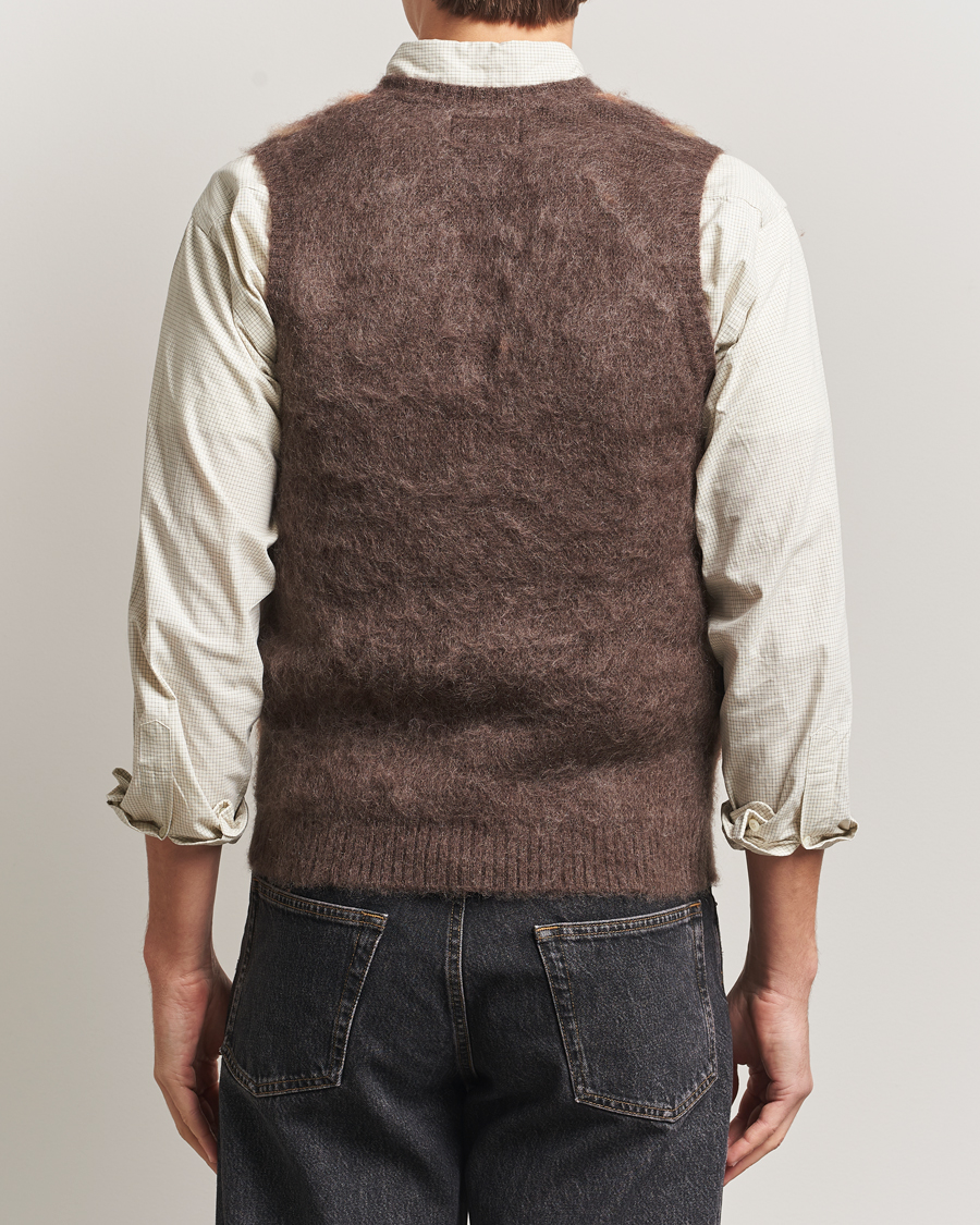 Hombres | Jerséis y prendas de punto | BEAMS PLUS | Mohair Knit Vest Brown