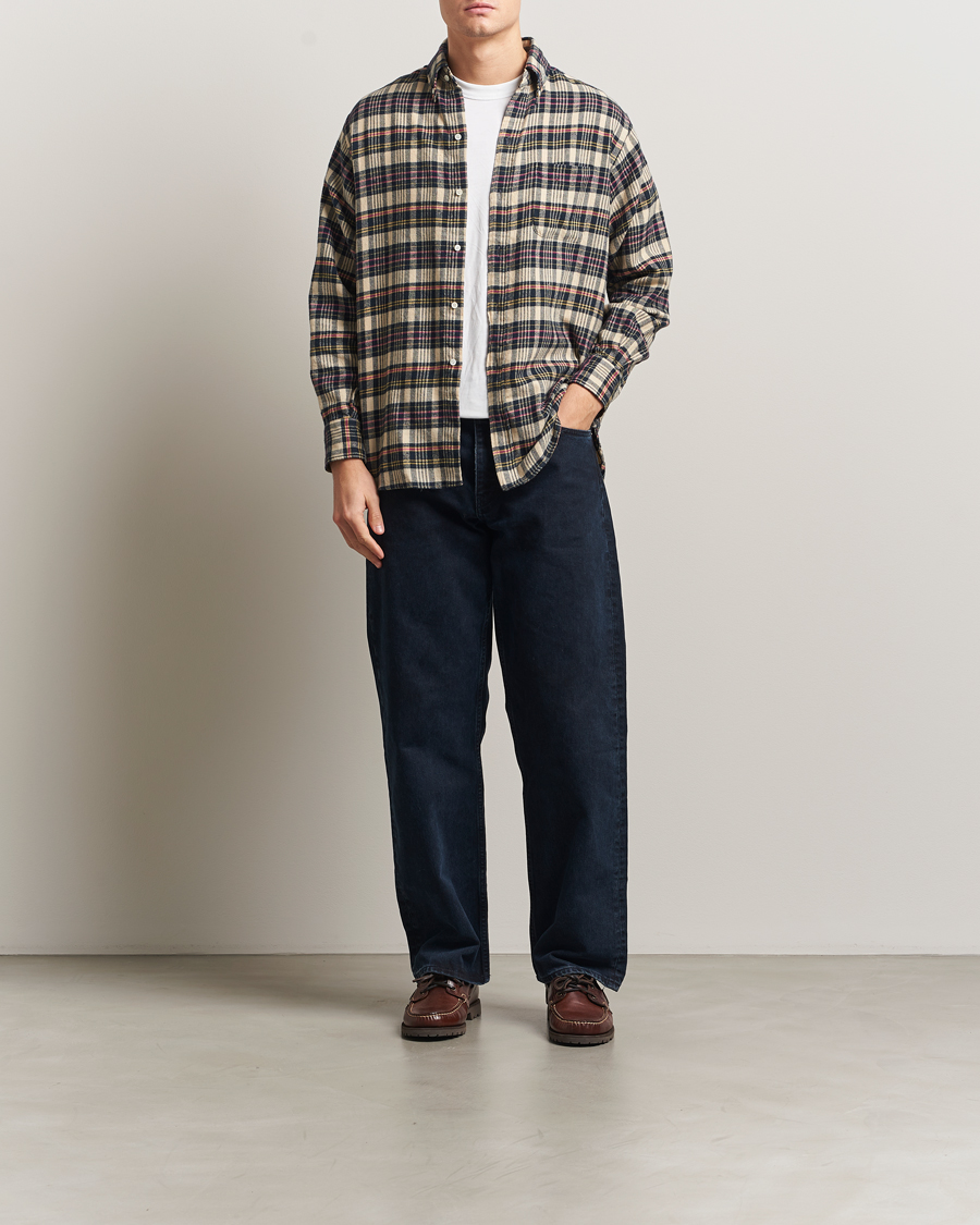 Hombres | Camisas | BEAMS PLUS | Flannel Button Down Shirt Beige Check