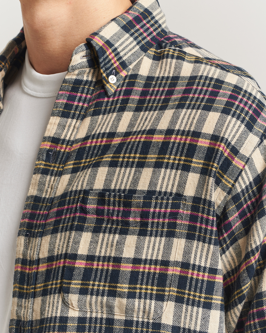 Hombres | Camisas | BEAMS PLUS | Flannel Button Down Shirt Beige Check