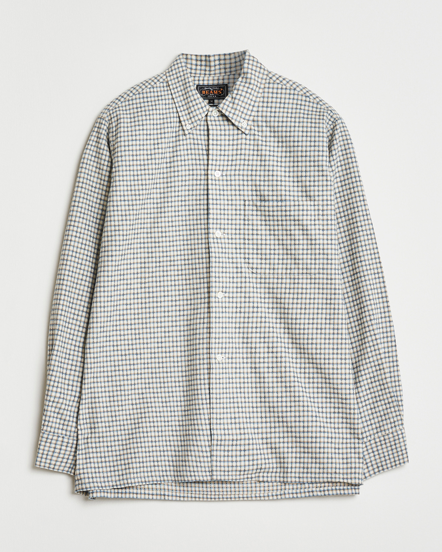 Hombres | Camisas | BEAMS PLUS | Dobby Button Down Shirt White Plaid