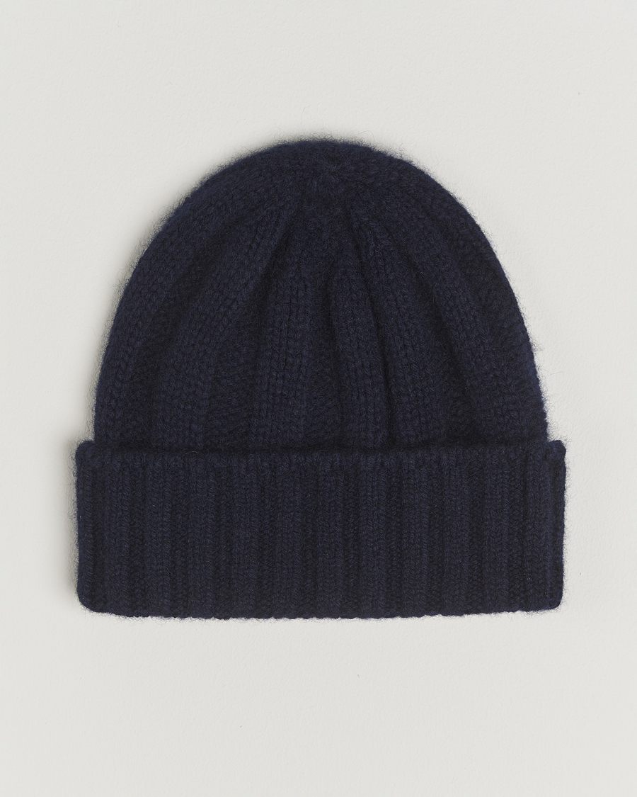 Hombres | BEAMS PLUS Cashmere Rib Beanie Navy | BEAMS PLUS | Cashmere Rib Beanie Navy