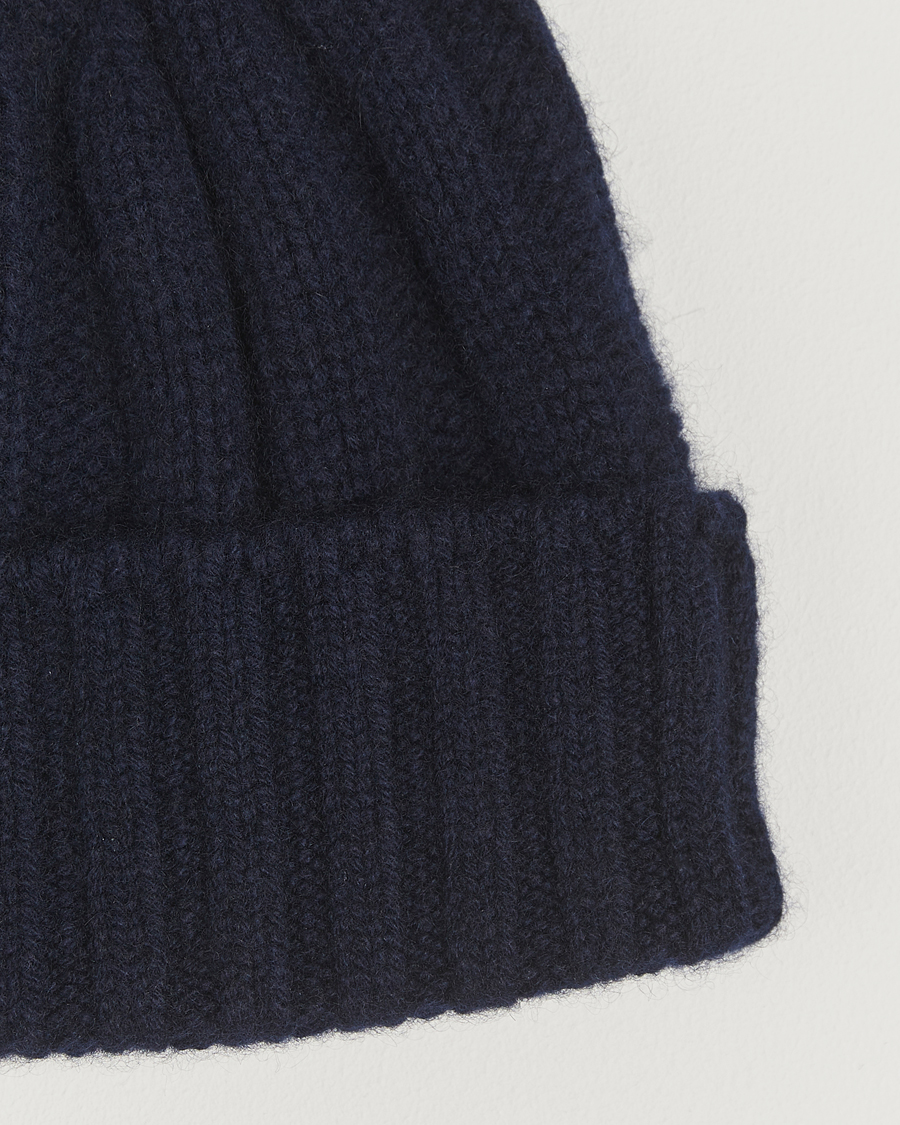 Hombres | BEAMS PLUS Cashmere Rib Beanie Navy | BEAMS PLUS | Cashmere Rib Beanie Navy
