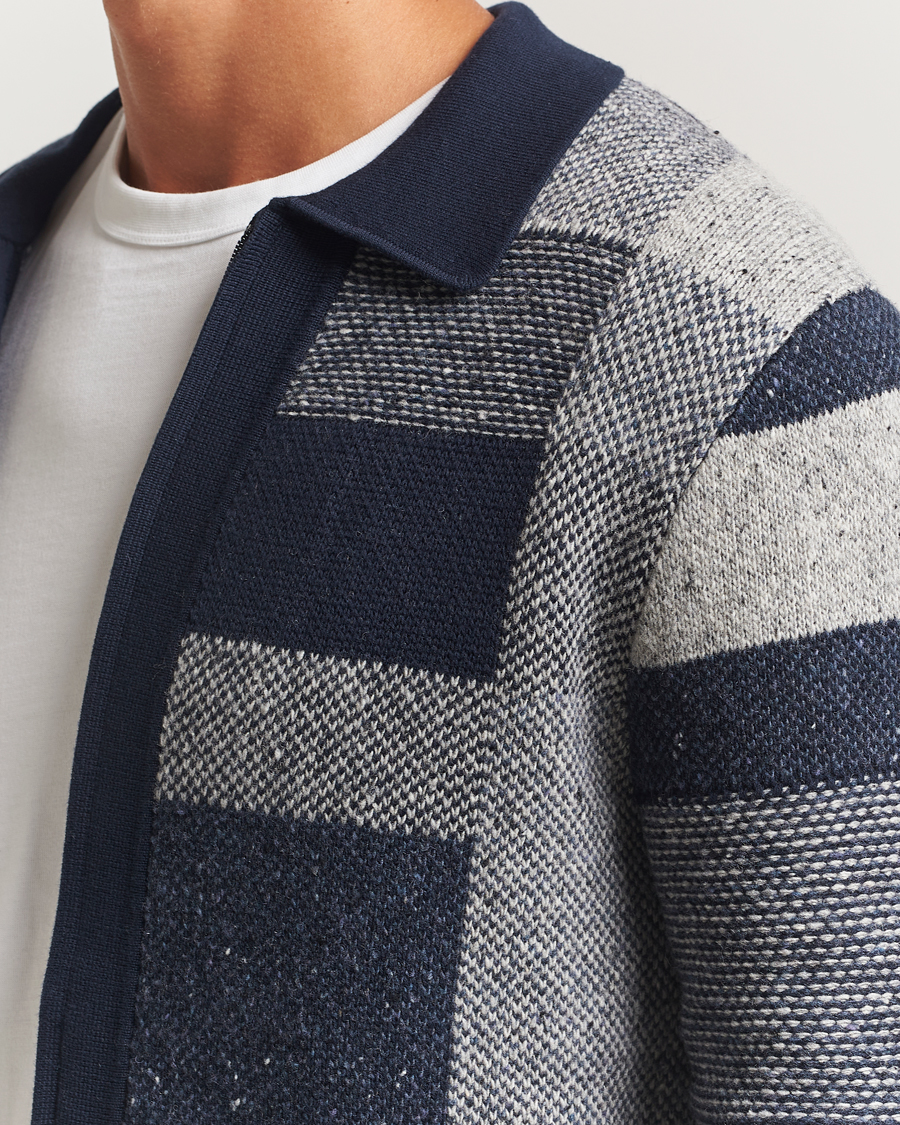 Hombres | Jerséis y prendas de punto | PS Paul Smith | Colourblocked Knitted Full Zip Blue Multi