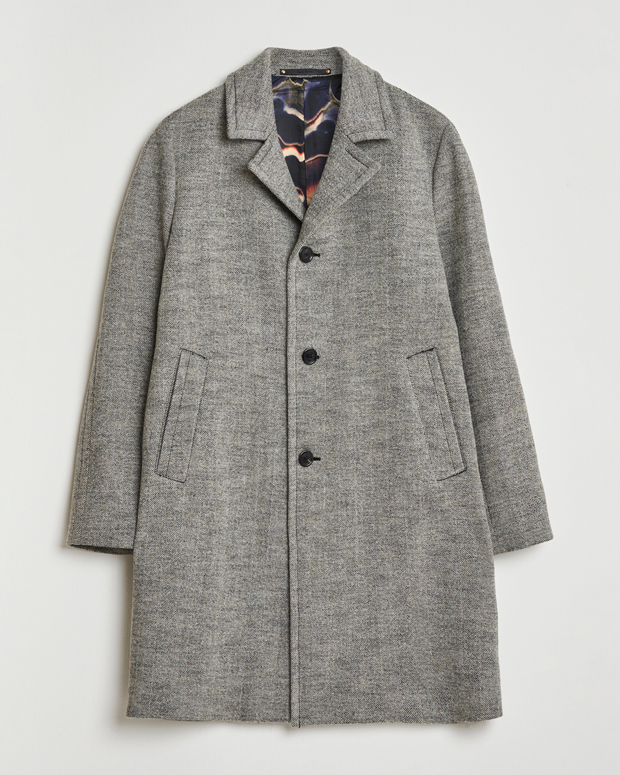 Hombres | Abrigos y chaquetas | Paul Smith | Wool Herringbone Coat Grey