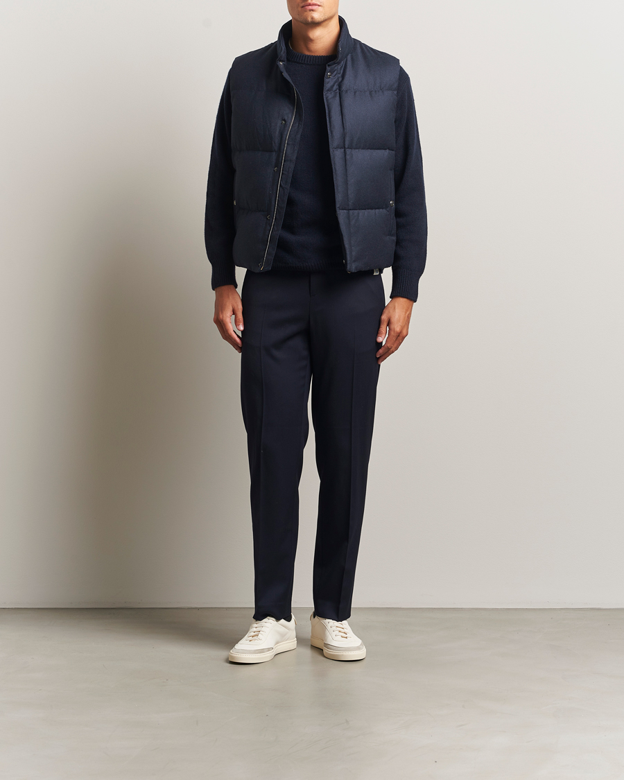 Hombres | Abrigos y chaquetas | Paul Smith | Wool/Cashmere Down Gilet Navy