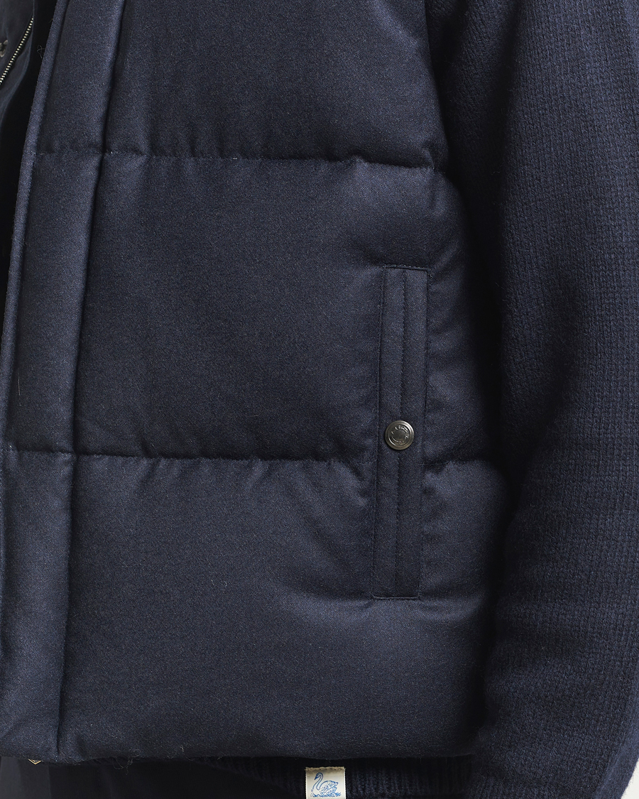 Hombres | Abrigos y chaquetas | Paul Smith | Wool/Cashmere Down Gilet Navy