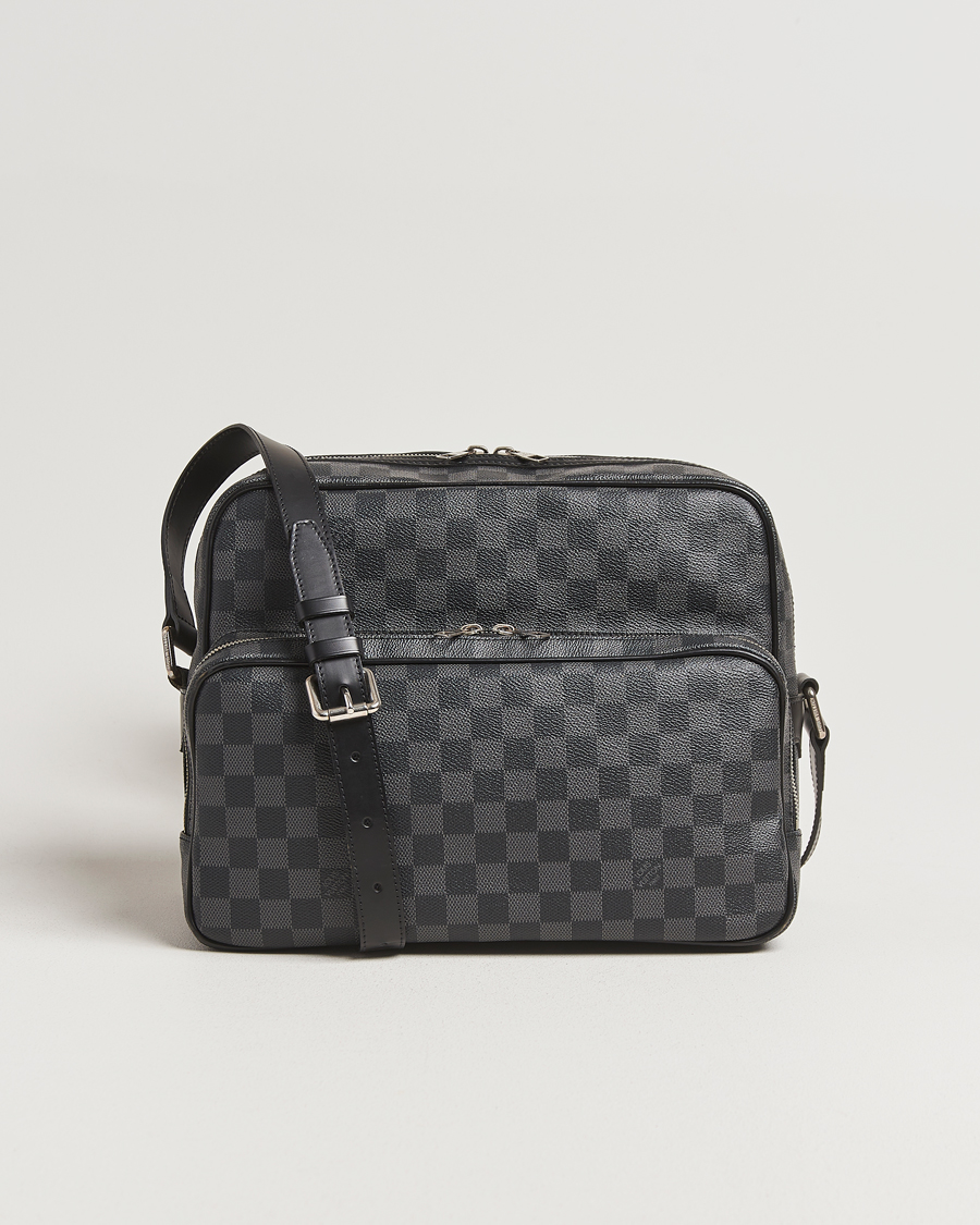 Hombres | Pre-Owned & Vintage Bags | Louis Vuitton Pre-Owned | Leoh Shoulder Bag Damier Graphite