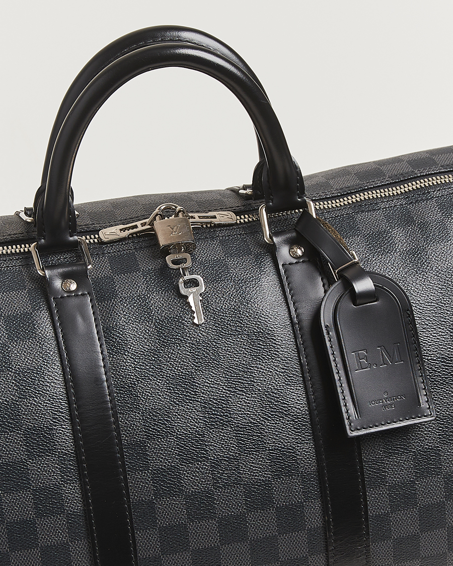 Hombres | Louis Vuitton Pre-Owned Keepall Bandoulière 55 Damier Graphite | Louis Vuitton Pre-Owned | Keepall Bandoulière 55 Damier Graphite