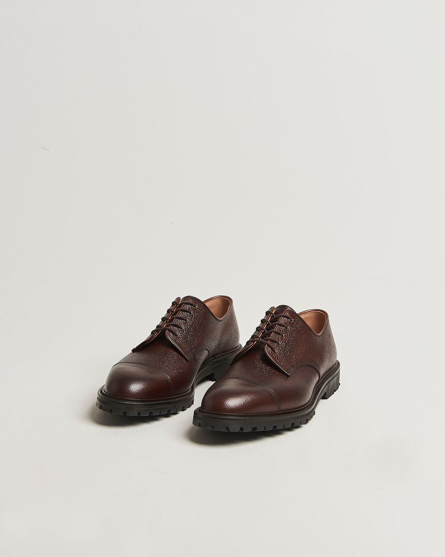 Hombres | Zapatos derby | Crockett & Jones | Sandhurst Derby Vibram Brown Scotch Grain