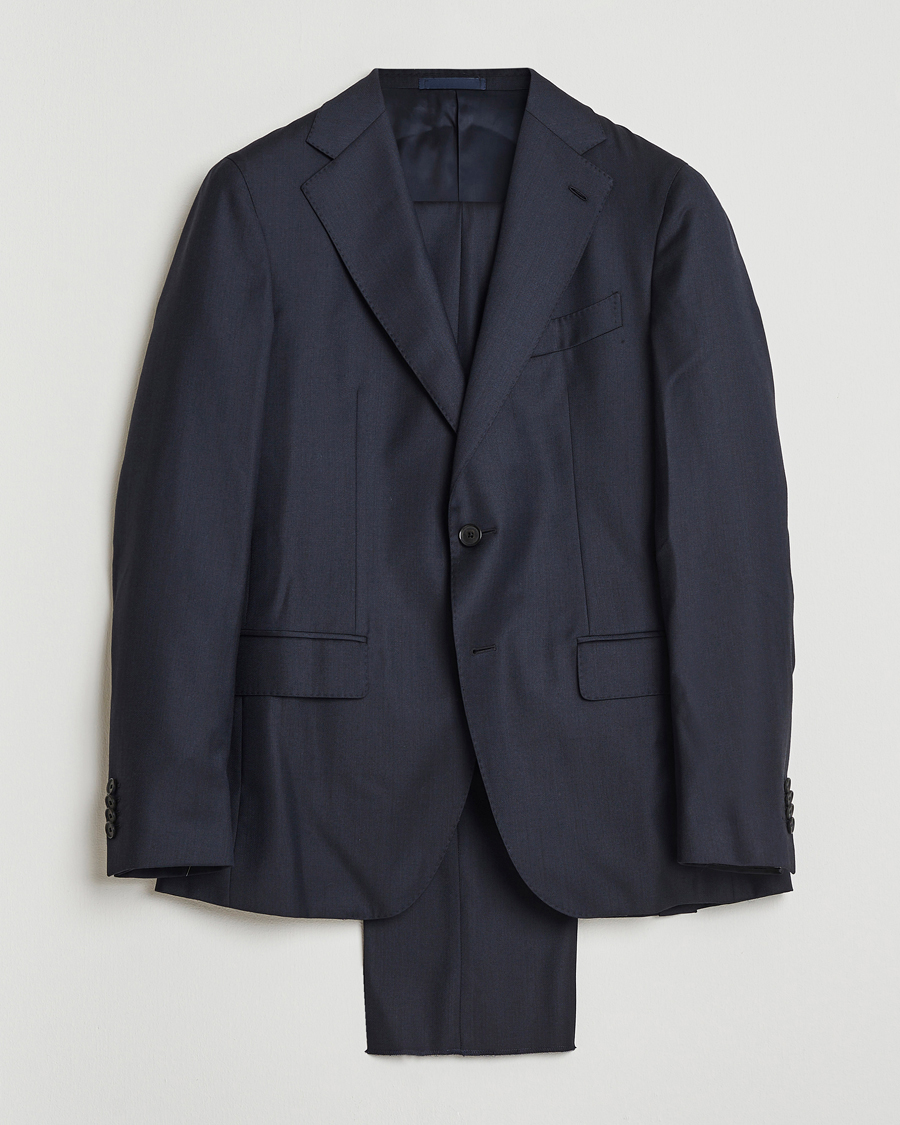 Hombres | Trajes | Caruso | Aida Super 130s Wool Suit Navy