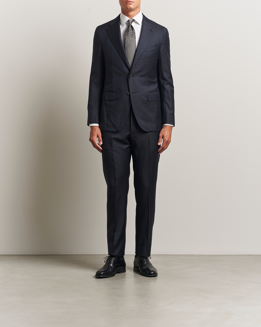 Hombres | Trajes | Caruso | Aida Super 130s Wool Suit Navy