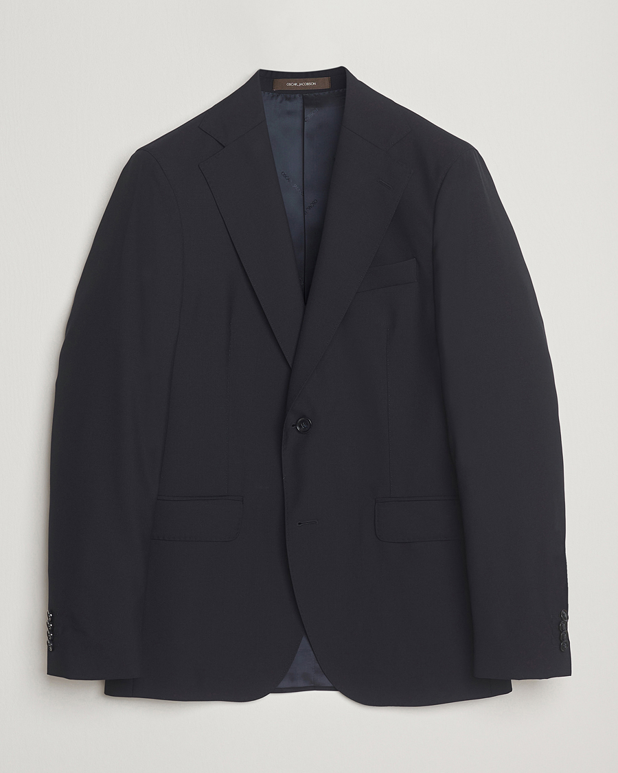 Hombres | Blazers | Oscar Jacobson | Ego Wool Blazer Navy