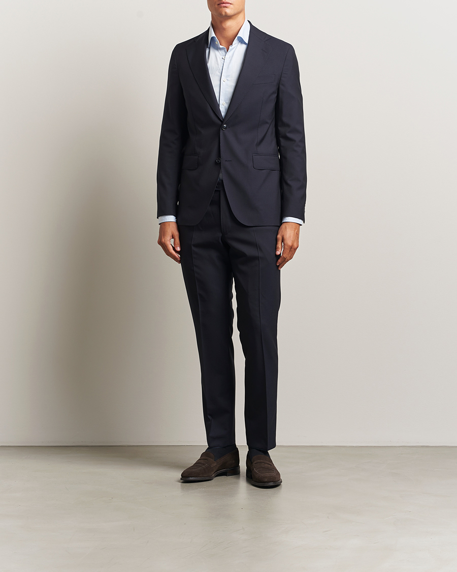 Hombres | Blazers | Oscar Jacobson | Ego Wool Blazer Navy