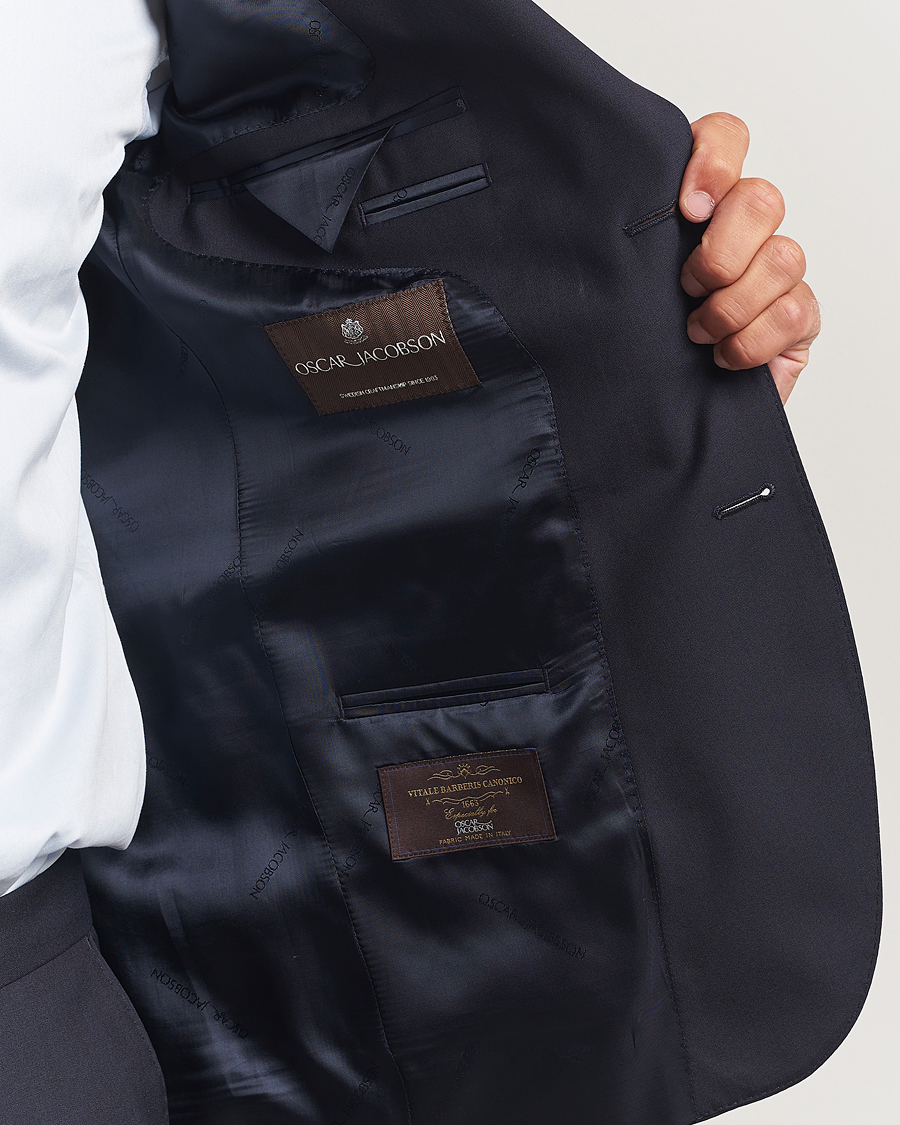 Hombres | Blazers | Oscar Jacobson | Ego Wool Blazer Navy