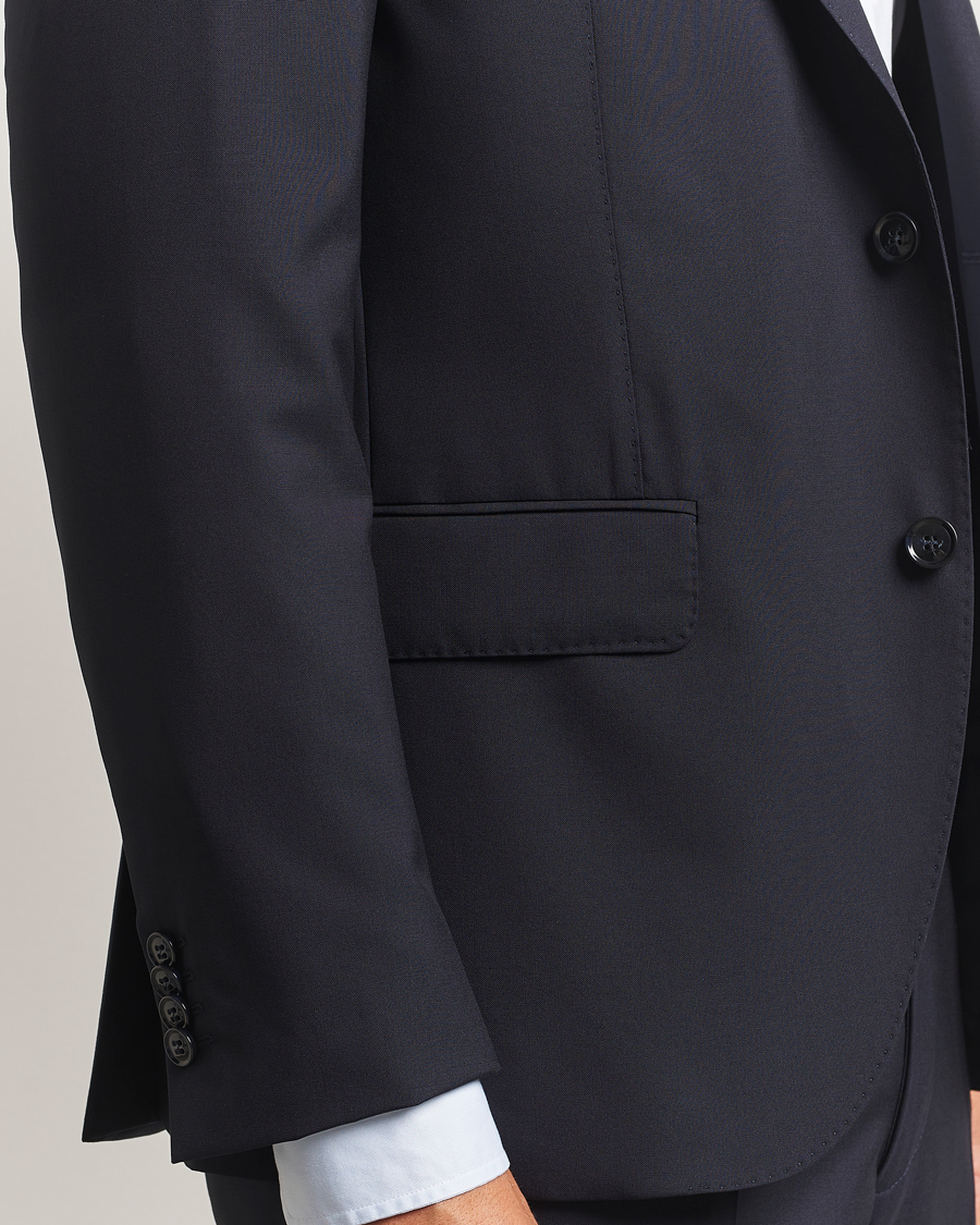 Hombres | Blazers | Oscar Jacobson | Fogerty Wool Blazer Navy