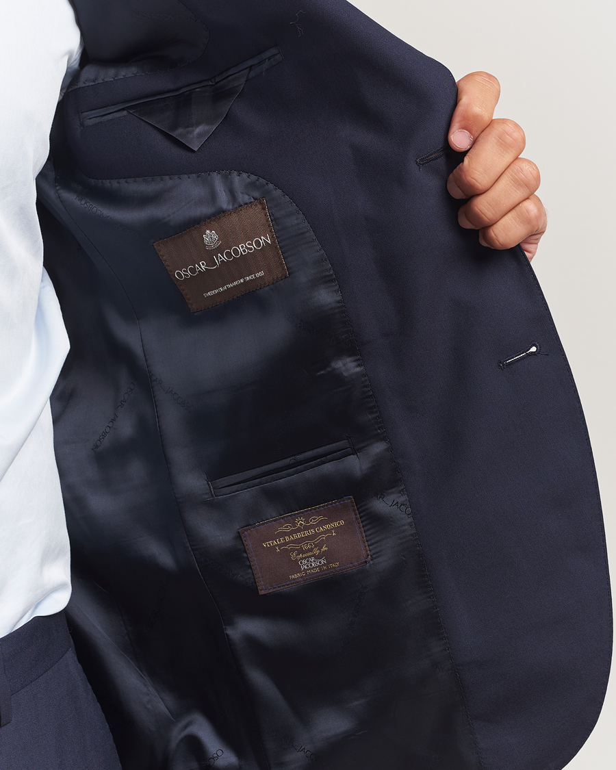 Hombres | Blazers | Oscar Jacobson | Fogerty Wool Blazer Blue