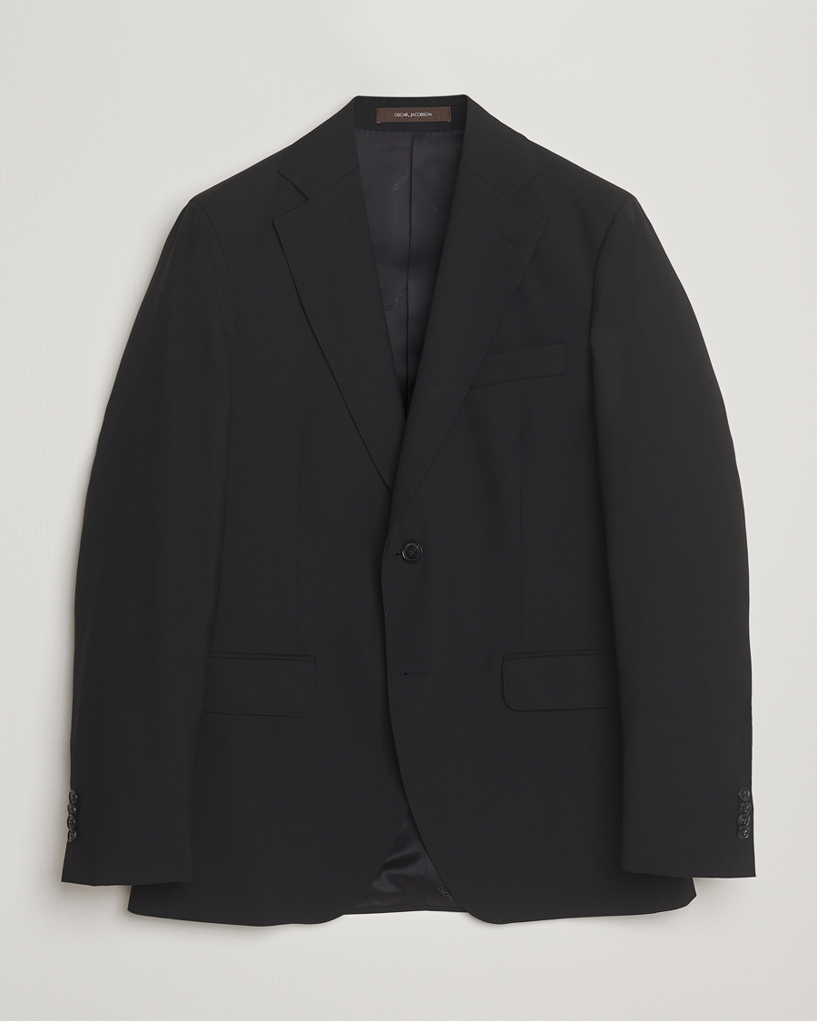 Hombres | Blazers | Oscar Jacobson | Fogerty Wool Blazer Black