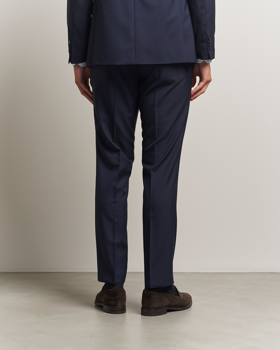 Hombres | Pantalones | Oscar Jacobson | Dandy Wool Trousers Blue