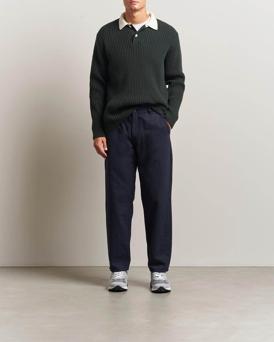 Hombres | Pantalones | Forét | Clay Twill Pants Navy
