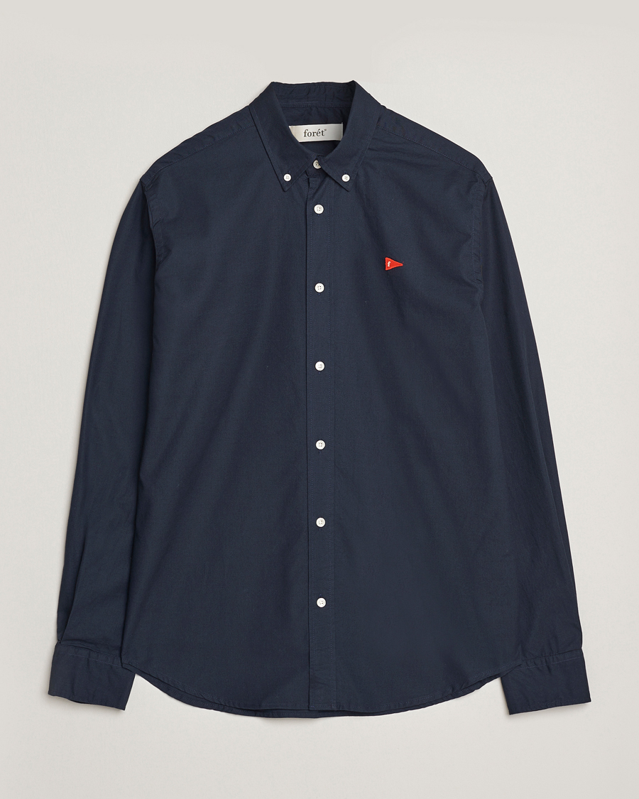Hombres | Camisas | Forét | Flag Regular Fit Oxford Shirt Navy
