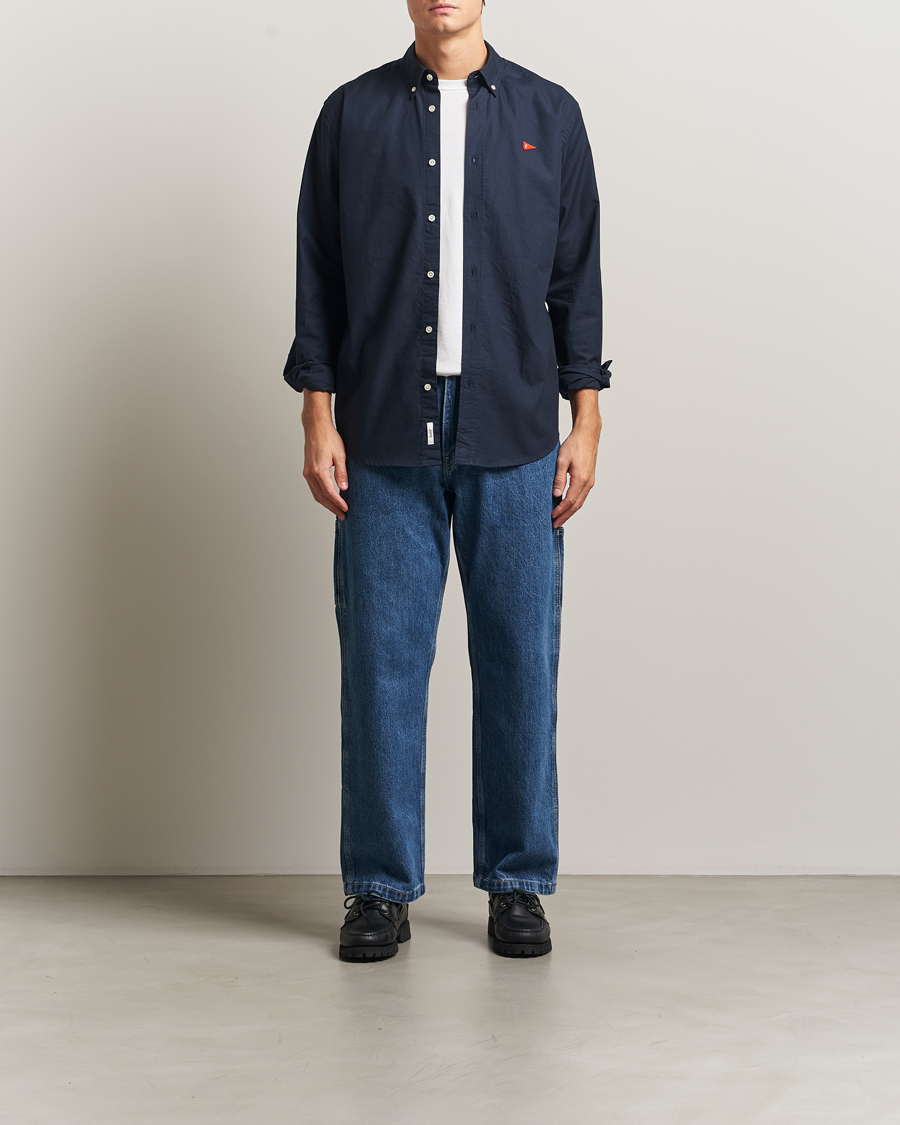 Hombres | Camisas | Forét | Flag Regular Fit Oxford Shirt Navy