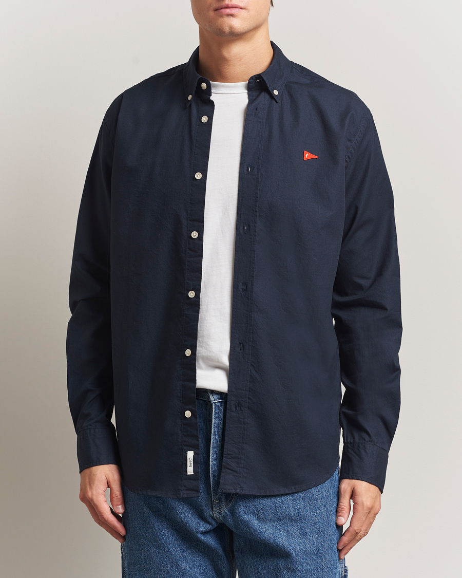Hombres | Camisas | Forét | Flag Regular Fit Oxford Shirt Navy
