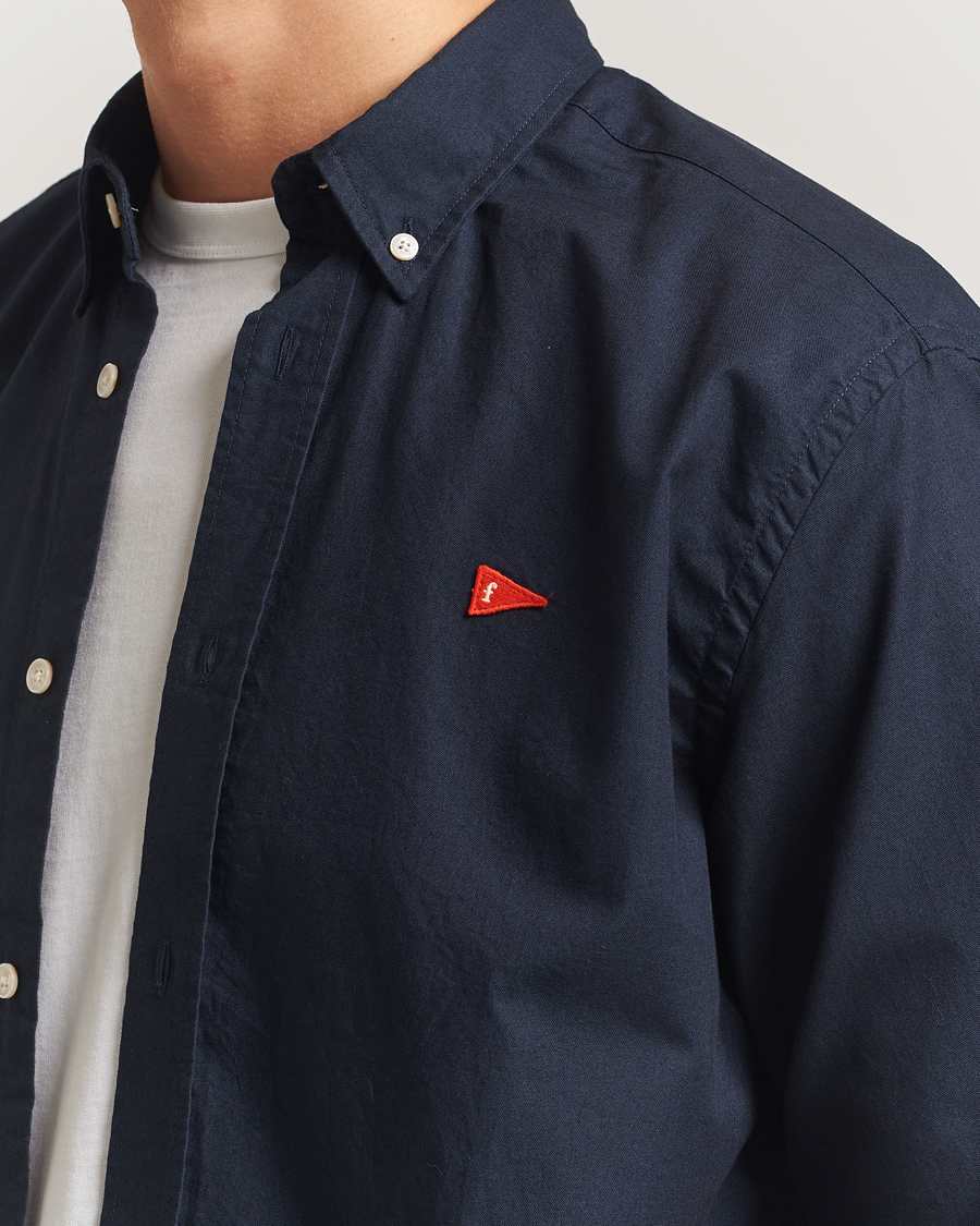 Hombres | Camisas | Forét | Flag Regular Fit Oxford Shirt Navy