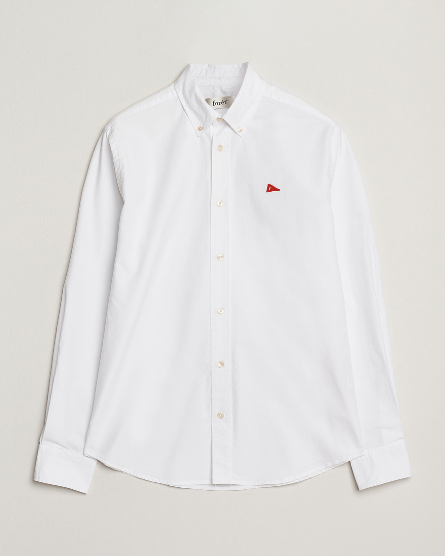 Hombres | Camisas | Forét | Flag Regular Fit Oxford Shirt White