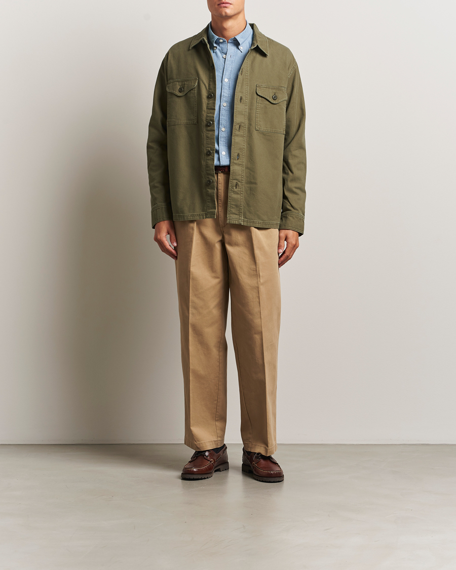 Hombres | Camisas | Filson | Clarkston Brushed Jac Shirt Surplus Green