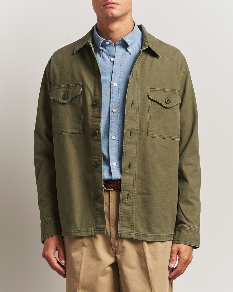 Hombres | Camisas | Filson | Clarkston Brushed Jac Shirt Surplus Green