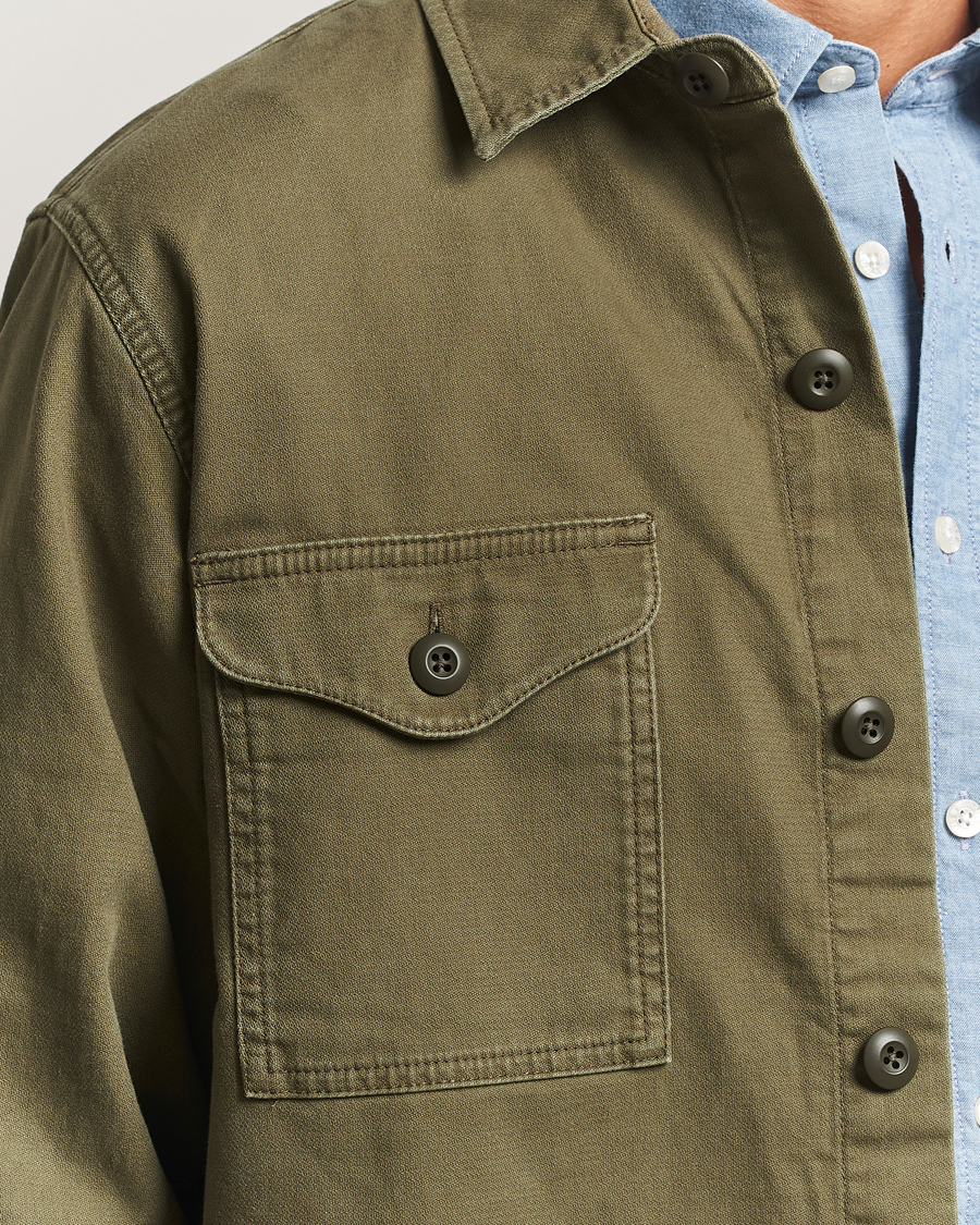 Hombres | Camisas | Filson | Clarkston Brushed Jac Shirt Surplus Green