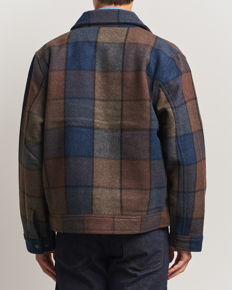 Hombres | Abrigos y chaquetas | Filson | Mackinaw Checked Wool Work Jacket Blue/Brown