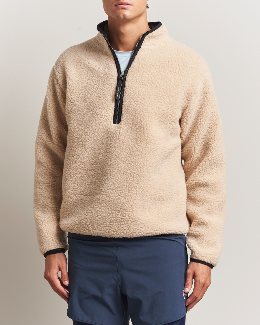 Hombres | Jerséis y prendas de punto | District Vision | Heavyweight Half Zip Pile Fleece Quartz